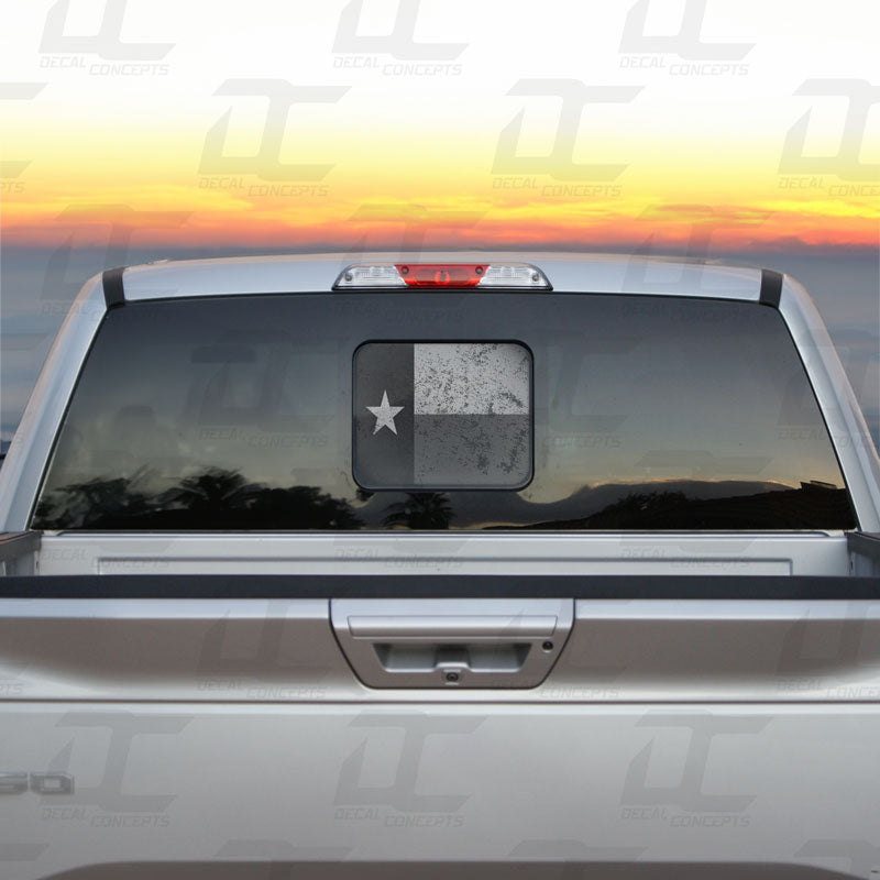Texas State Flag Rear Window Printed Accent Decal For Ford F150/F250 (2015-2024)