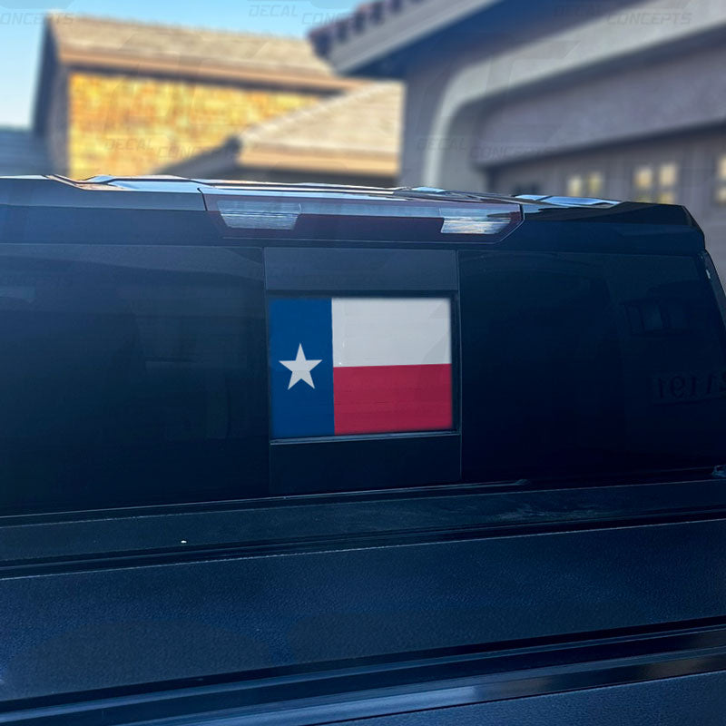 Texas State Flag Rear Window Printed Accent Decal For Silverado/Sierra (2019-2024)