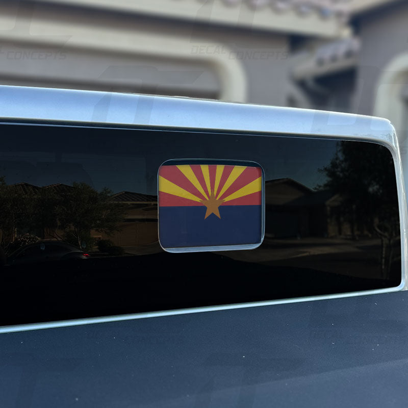 Arizona State Flag Rear Window Printed Accent Decal For Jeep Gladiator (2020-2024)