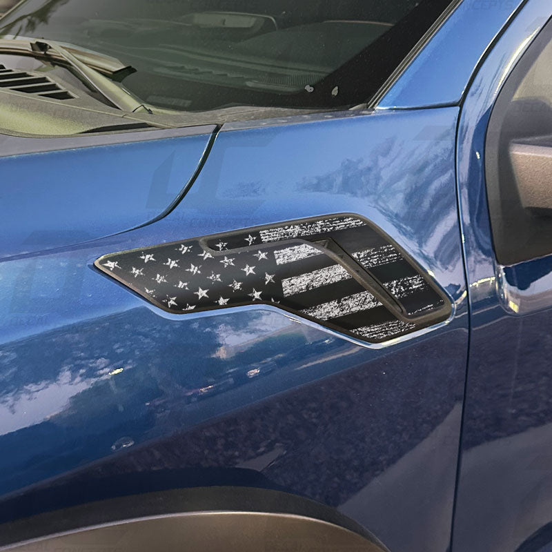 American Flag Fender Vent Accent Decal Kit For Ford Raptor (2021+)