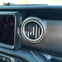 American Flag Interior AC Vent Accent Decal Kit For Jeep Wrangler / Gladiator (2018-2024)