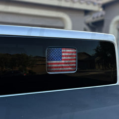 American Flag Distressed Rear Window Printed Accent Decal For Jeep Gladiator (2020-2024)