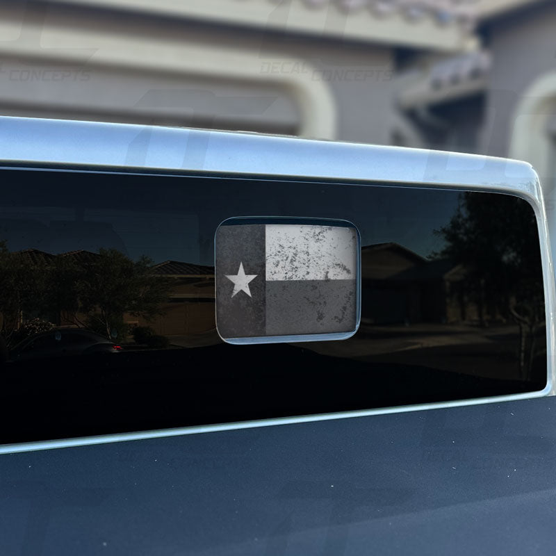 Texas State Flag Rear Window Printed Accent Decal For Jeep Gladiator (2020-2024)