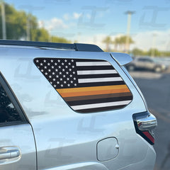 American Flag Retro Stripe Rear Side Window Accent Decal Kit For Toyota 4Runner (2010-2024)