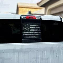 American Flag Distressed Rear Window Printed Accent Decal For Dodge Ram (2019-2024)