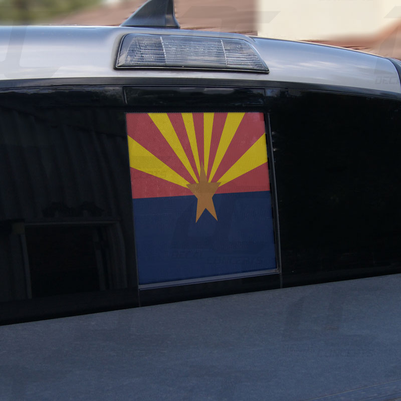 Arizona State Flag Rear Window Printed Accent Decal For Tacoma (2016-2023)