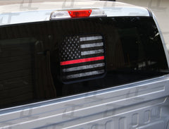 American Flag Distressed Rear Window Printed Accent Decal For Ford F150/F250 (2015-2024)