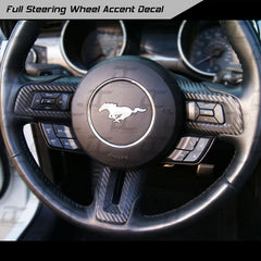 Steering Wheel Decal Dress Up Kit For Ford Mustang (2015-2023)