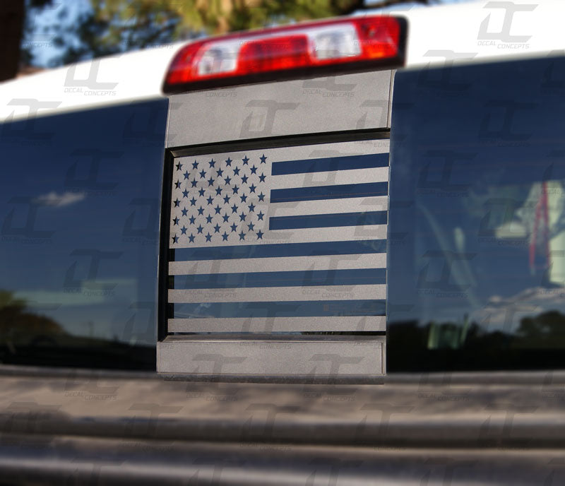 American Flag Rear Window Accent Decal For Silverado/Sierra (2015-2018)